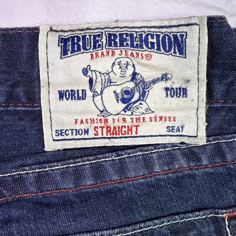 True Religion jeans Men's  33 Relaxed Straight  dark wash y2k no snap or flap